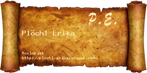 Plöchl Erika névjegykártya
