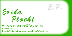 erika plochl business card